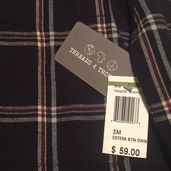 NWT button down flannel - Picture 2 of 4